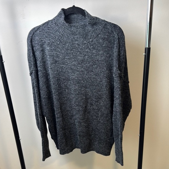 LA MIEL Gray Turtleneck Sweater Knit Classic Oversized Fit Size L - Picture 1 of 7